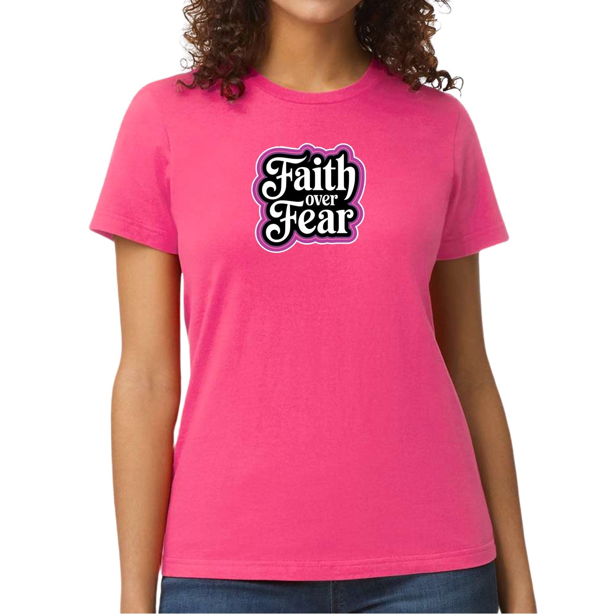 Womens Graphic T-shirt - Faith Over Fear