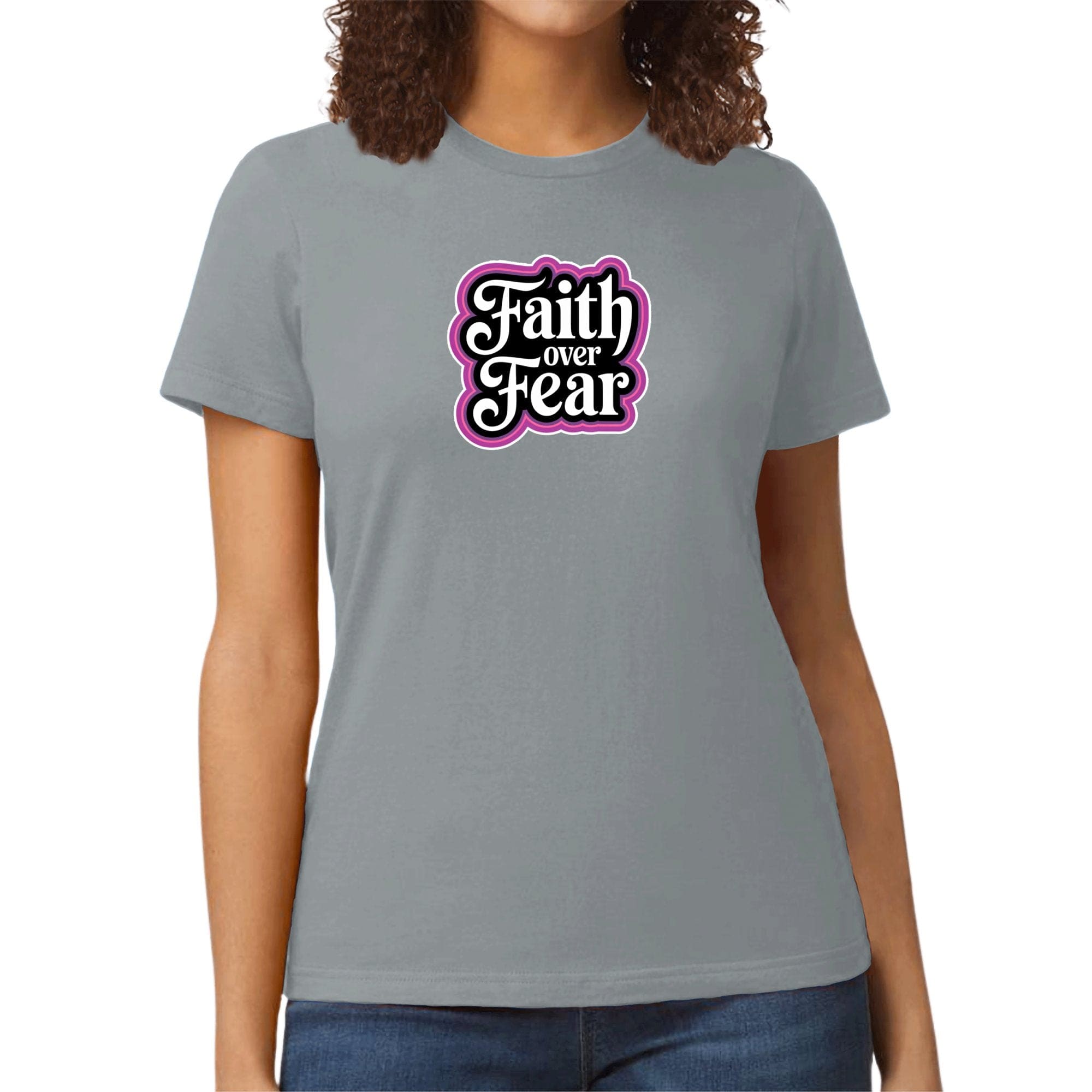 Womens Graphic T-shirt - Faith Over Fear