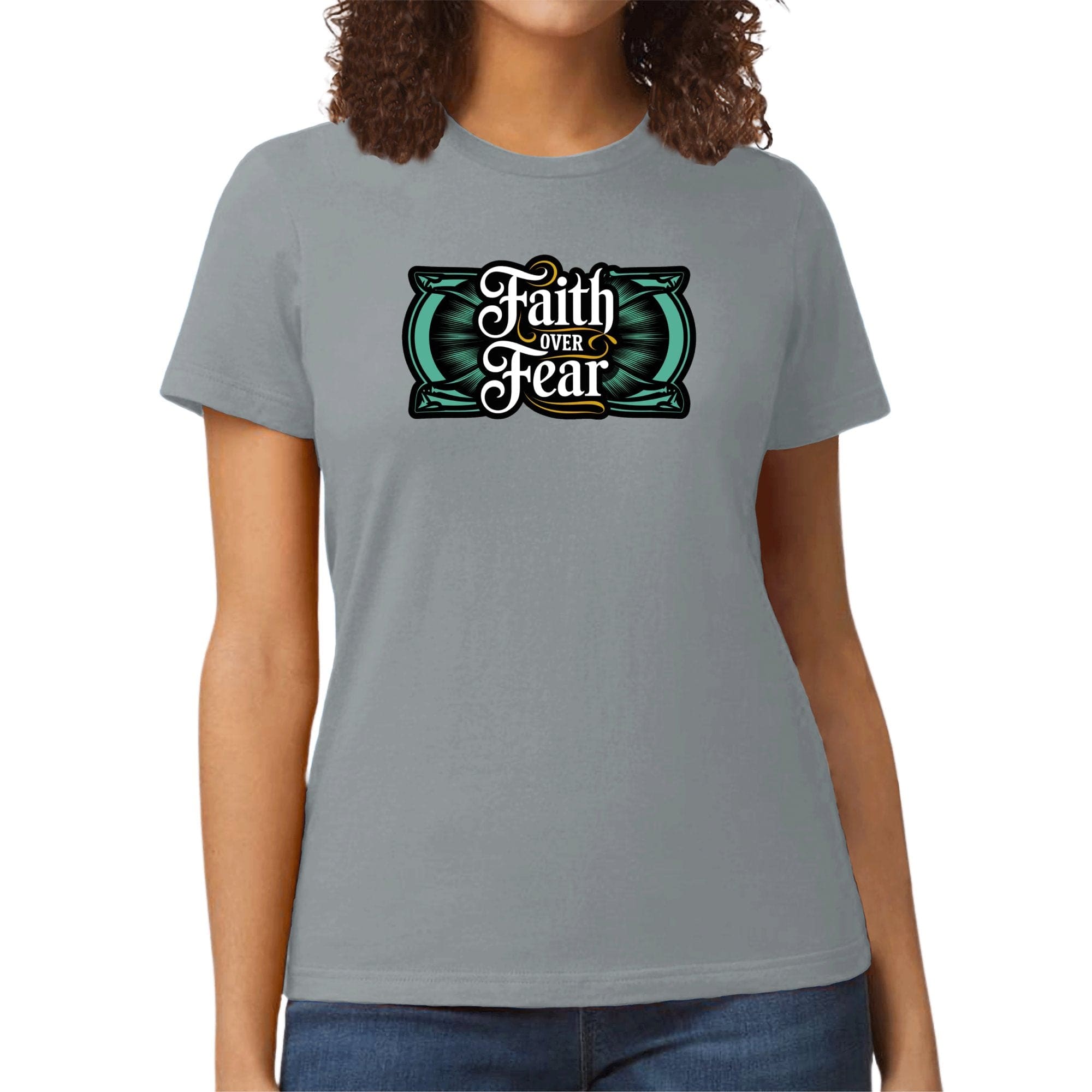 Womens Graphic T-shirt - Faith Over Fear