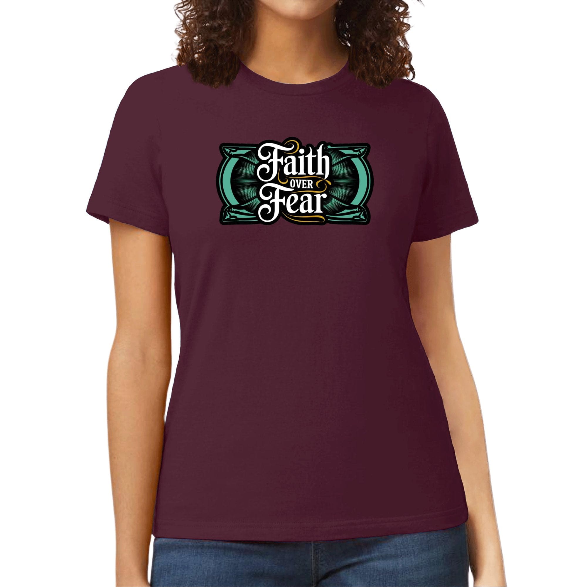 Womens Graphic T-shirt - Faith Over Fear