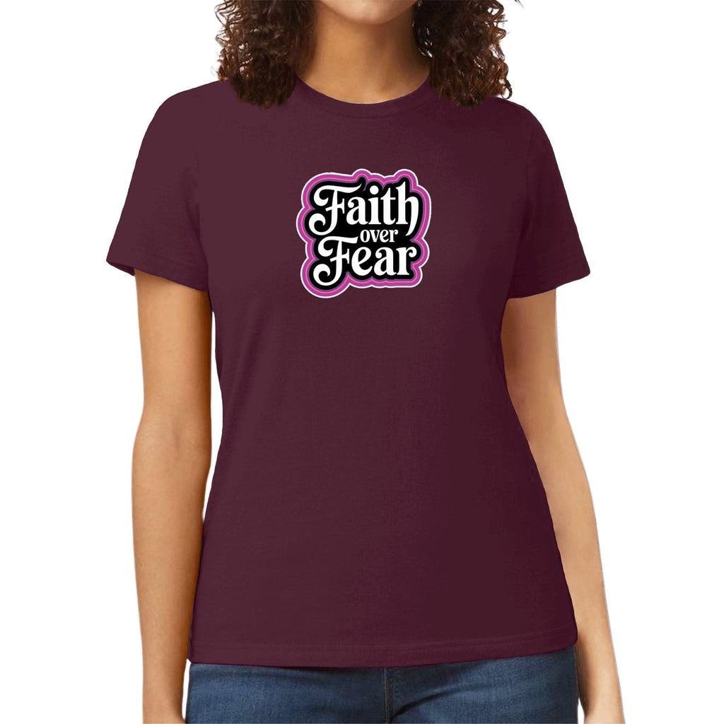 Womens Graphic T-shirt - Faith Over Fear