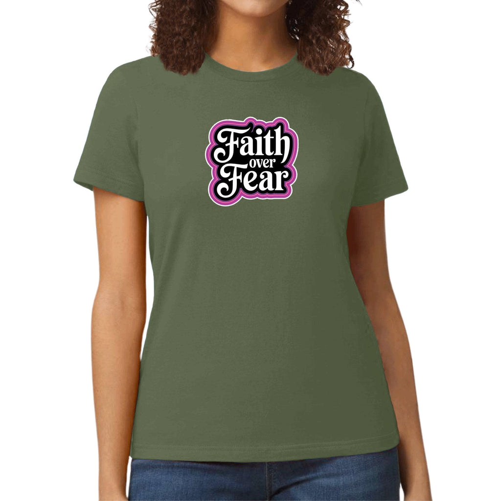 Womens Graphic T-shirt - Faith Over Fear