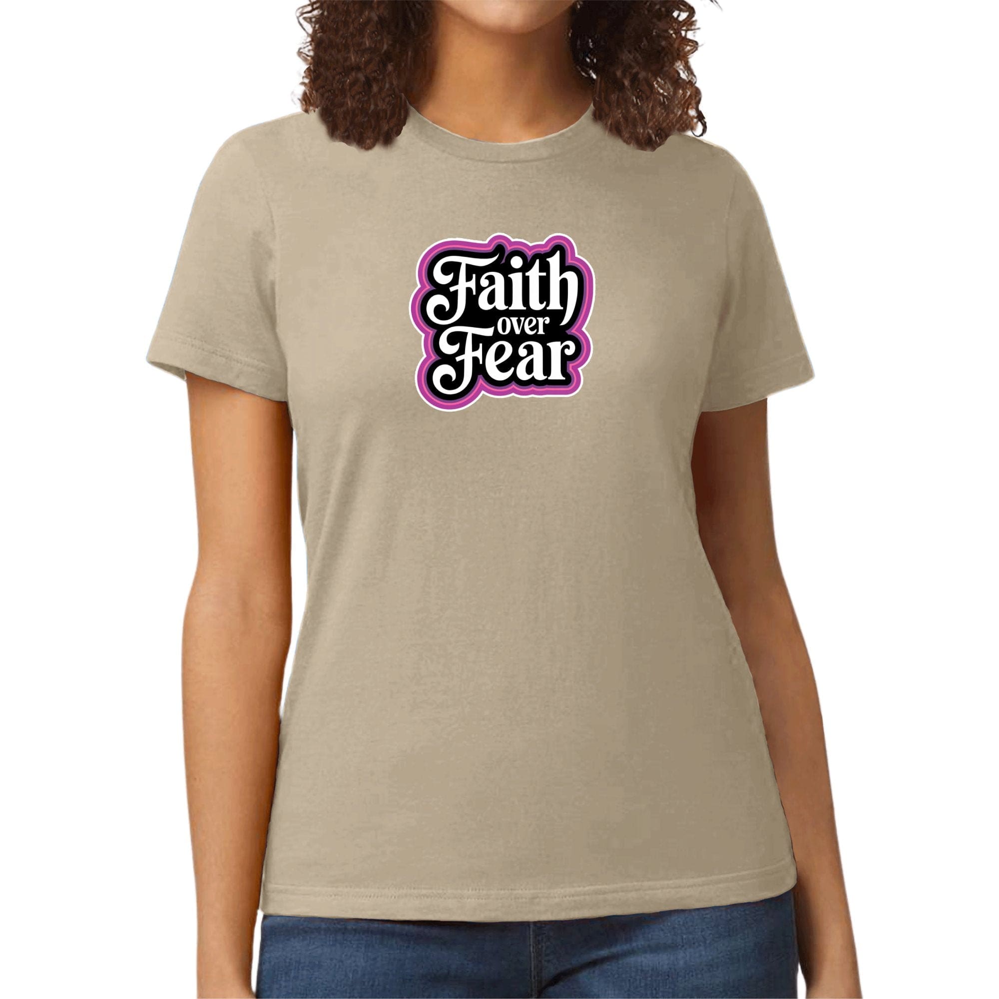 Womens Graphic T-shirt - Faith Over Fear