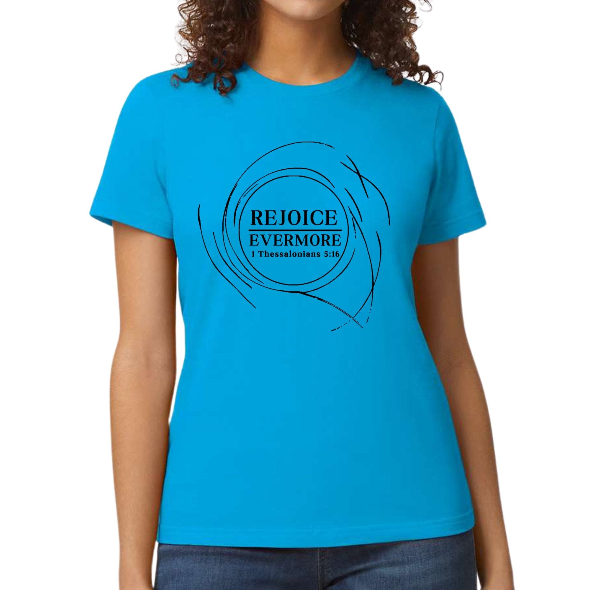 Womens Graphic T-shirt - Rejoice Evermore
