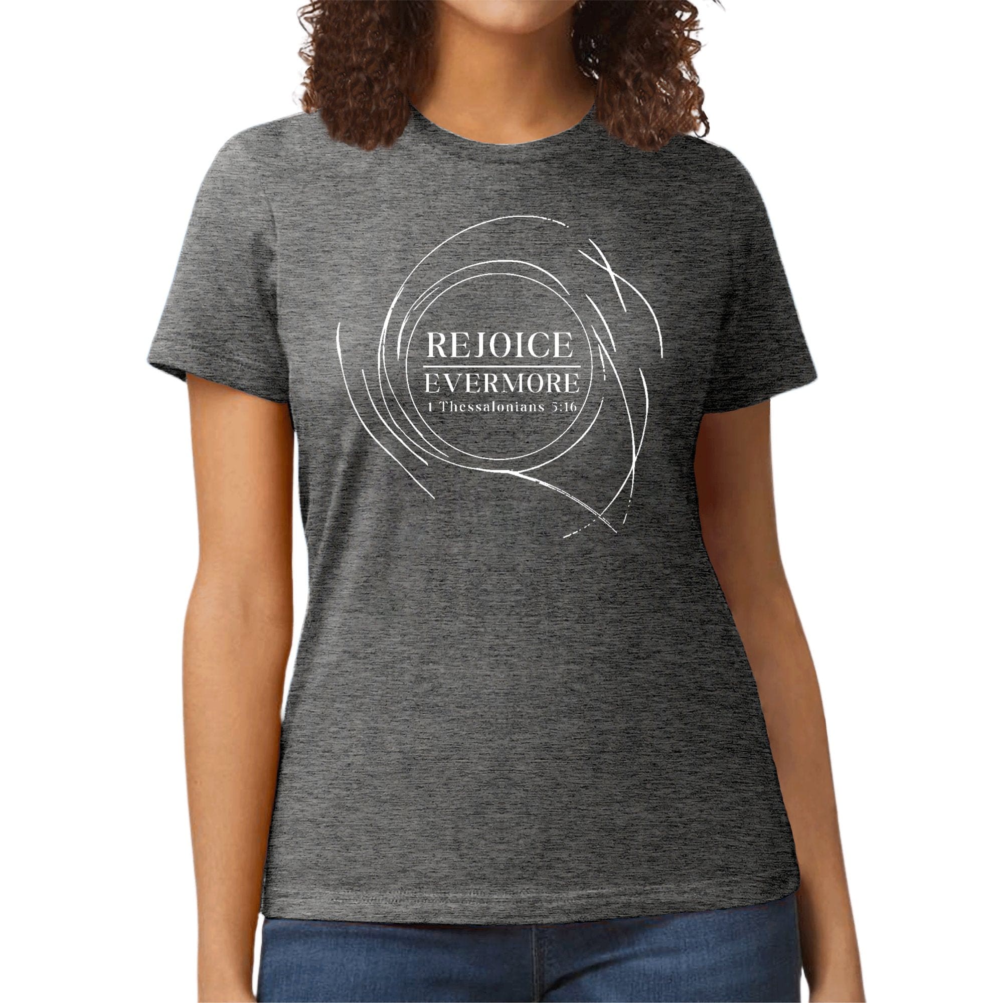 Womens Graphic T-shirt - Rejoice Evermore