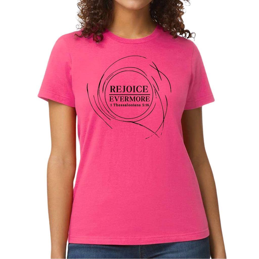 Womens Graphic T-shirt - Rejoice Evermore