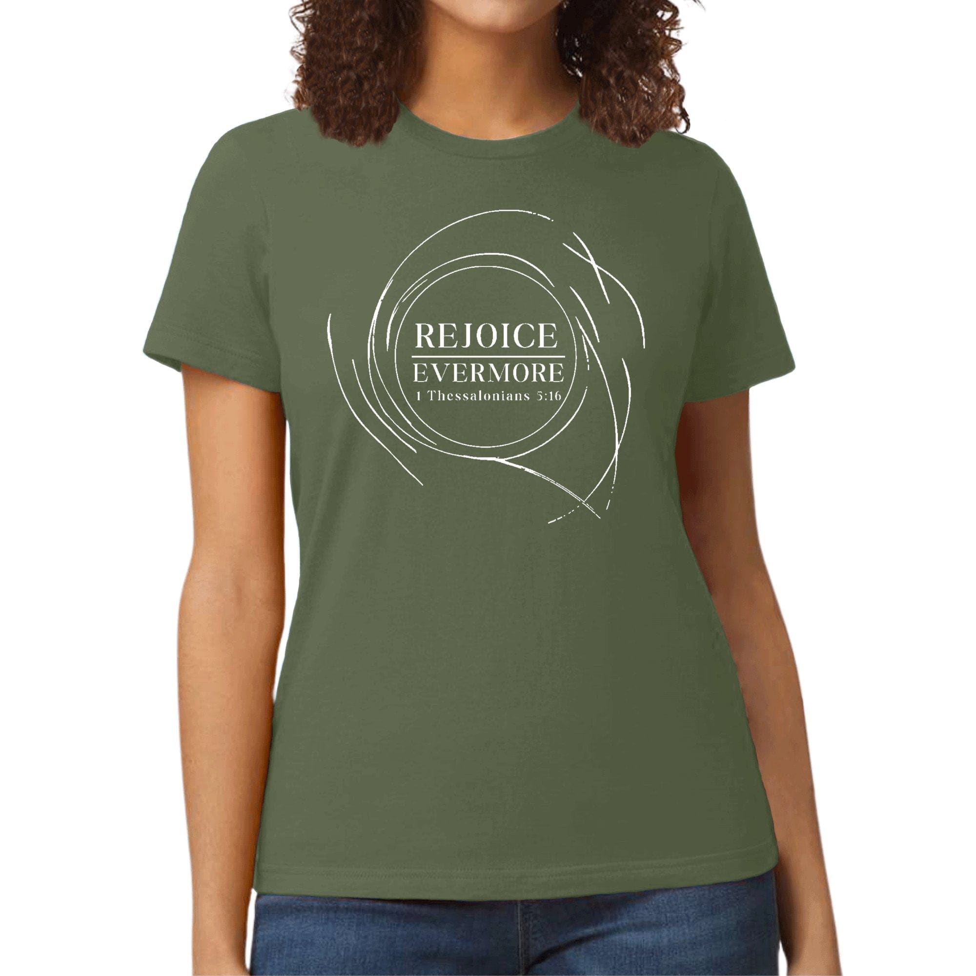 Womens Graphic T-shirt - Rejoice Evermore