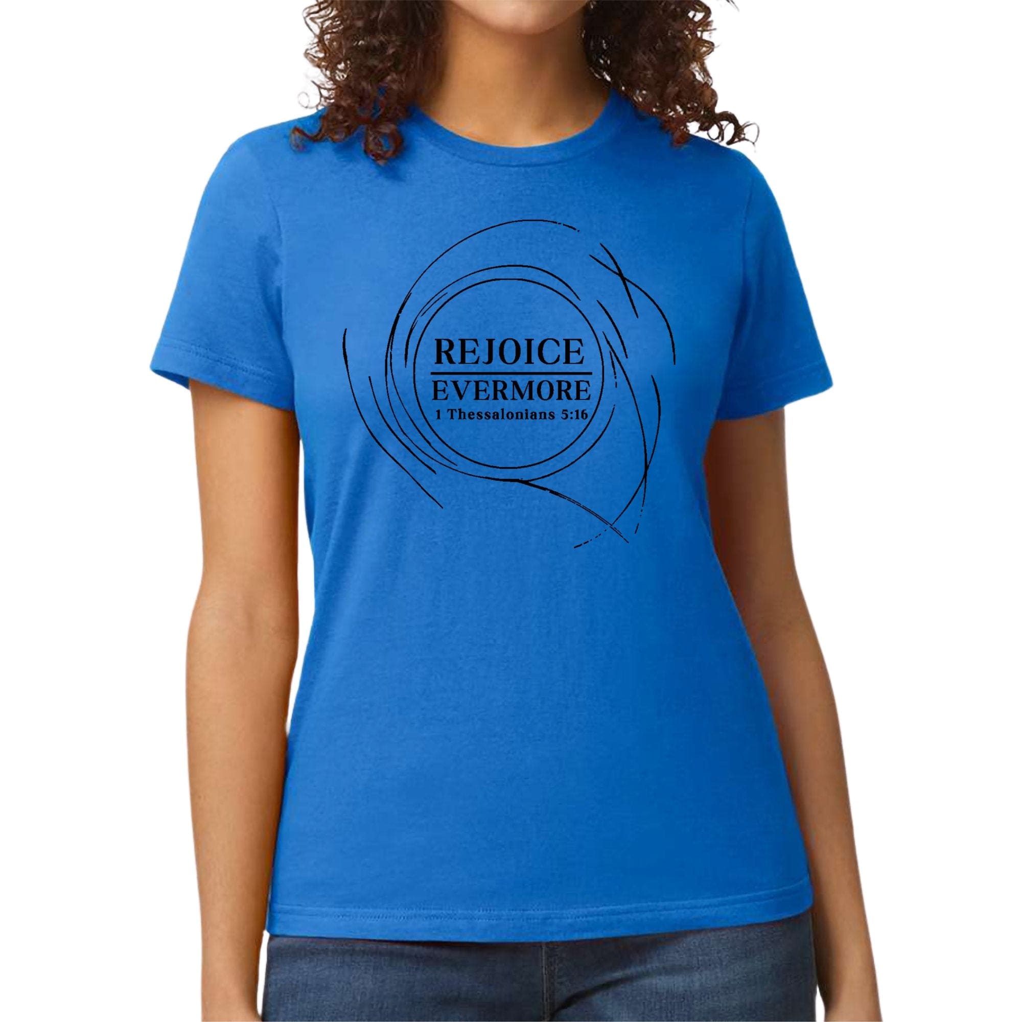 Womens Graphic T-shirt - Rejoice Evermore