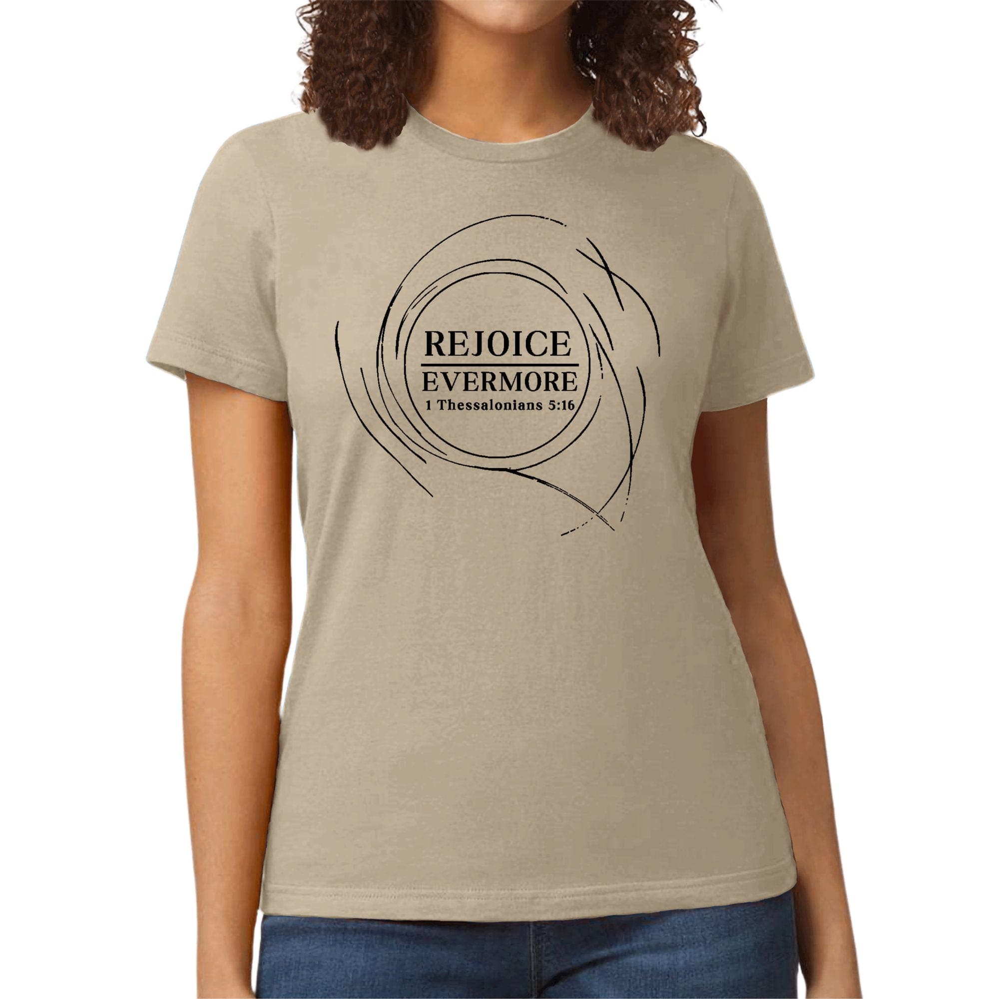Womens Graphic T-shirt - Rejoice Evermore