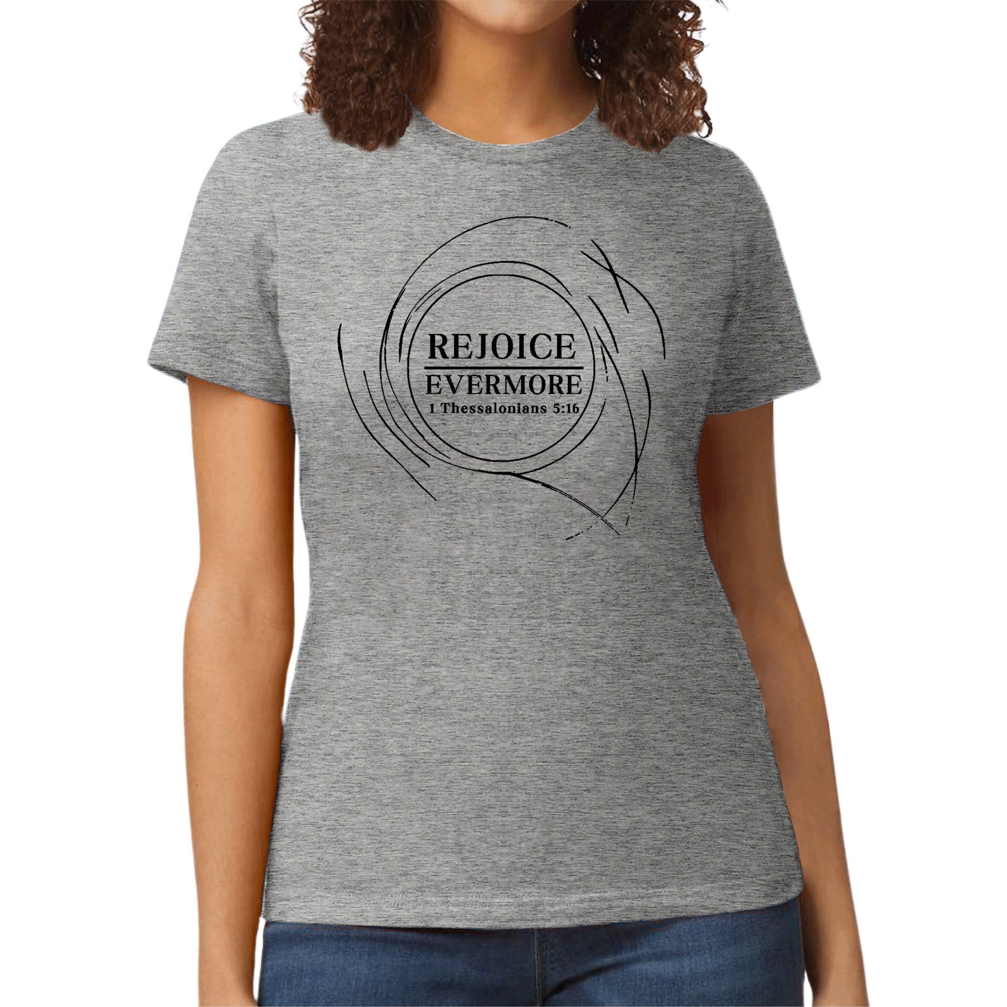 Womens Graphic T-shirt - Rejoice Evermore