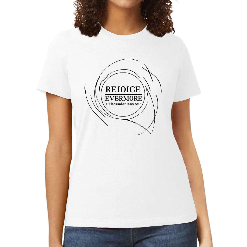 Womens Graphic T-shirt - Rejoice Evermore