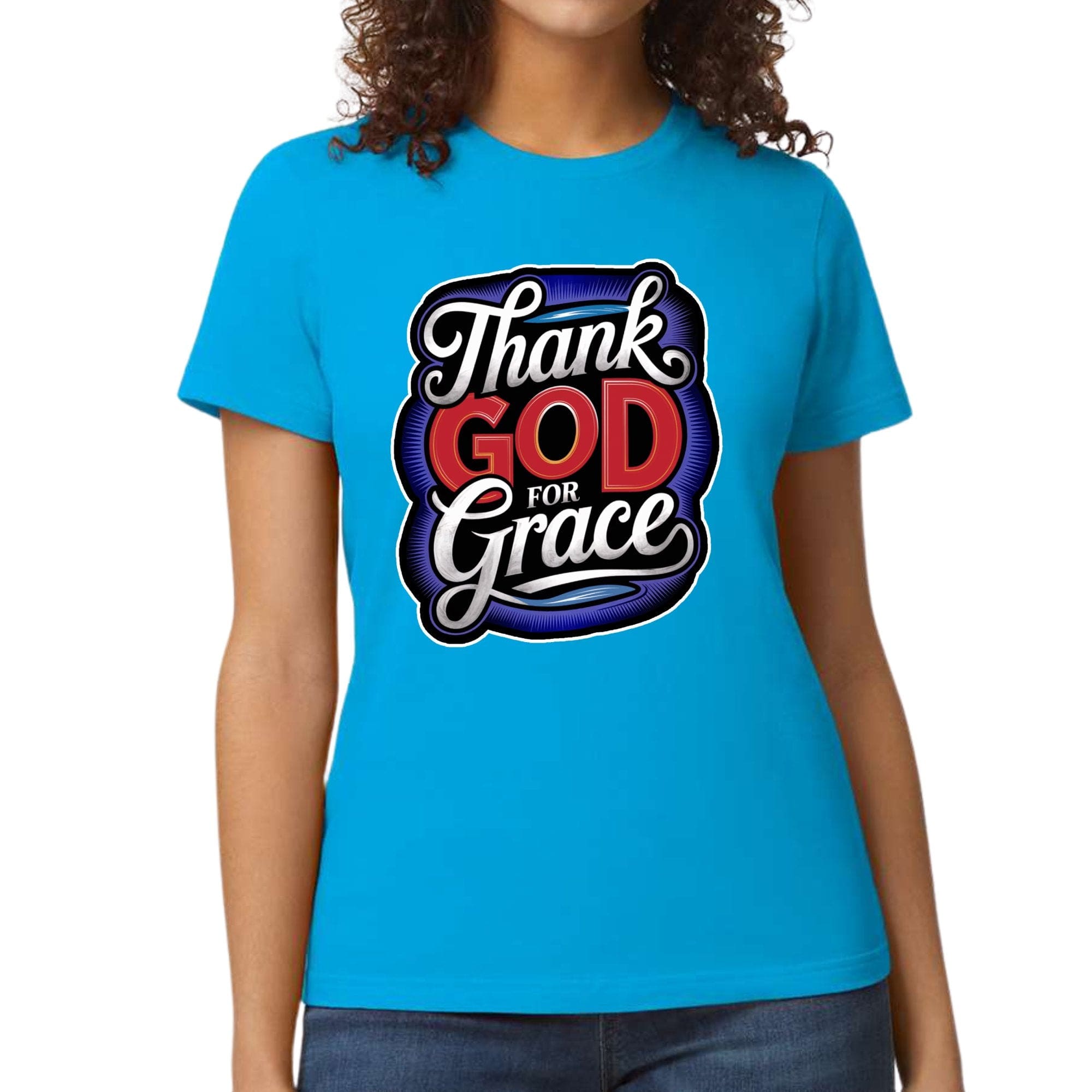 Womens Graphic T-shirt - Thank God for Grace