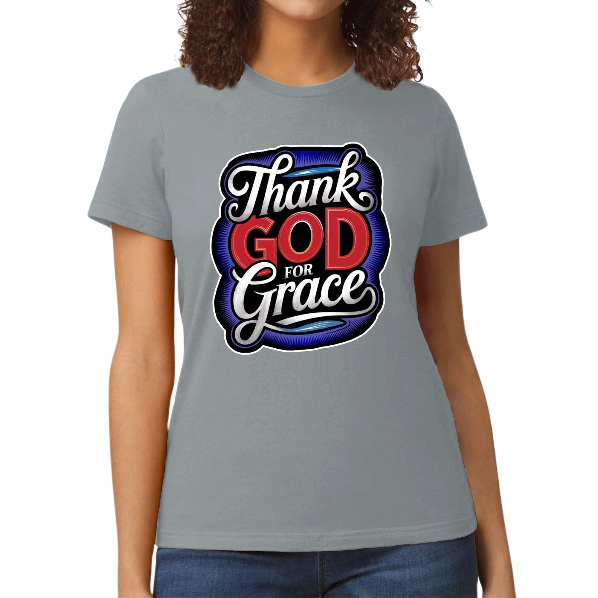 Womens Graphic T-shirt - Thank God for Grace