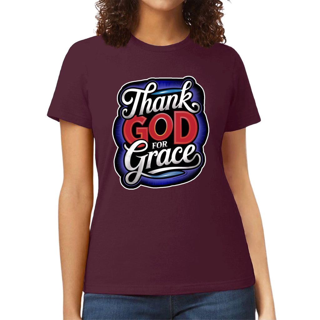 Womens Graphic T-shirt - Thank God for Grace