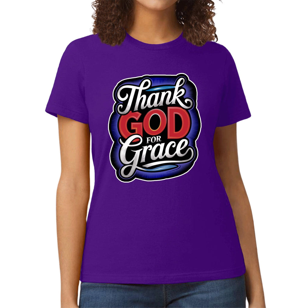 Womens Graphic T-shirt - Thank God for Grace