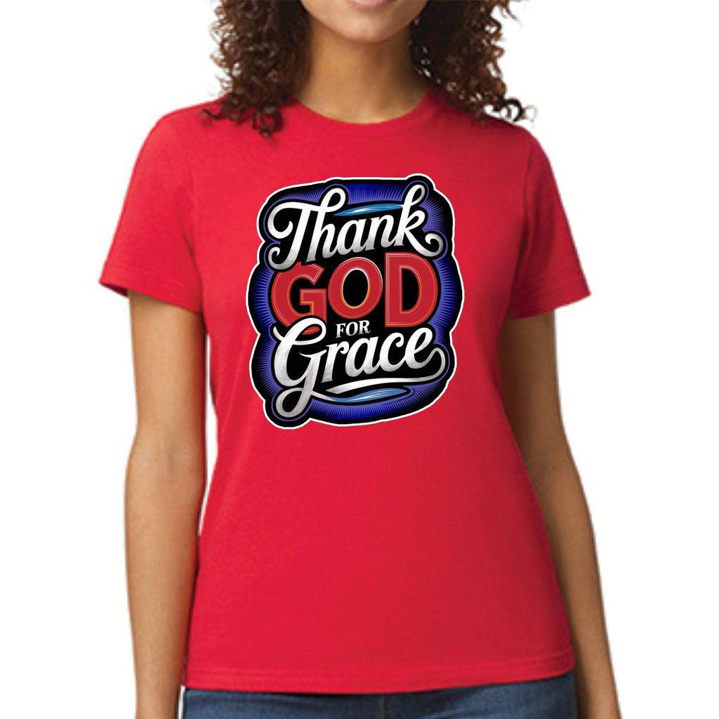 Womens Graphic T-shirt - Thank God for Grace