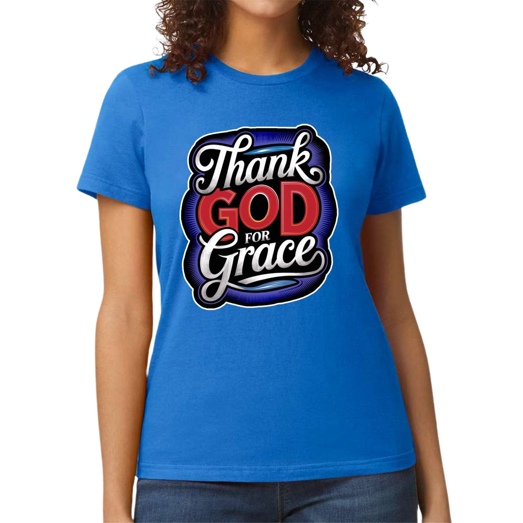 Womens Graphic T-shirt - Thank God for Grace