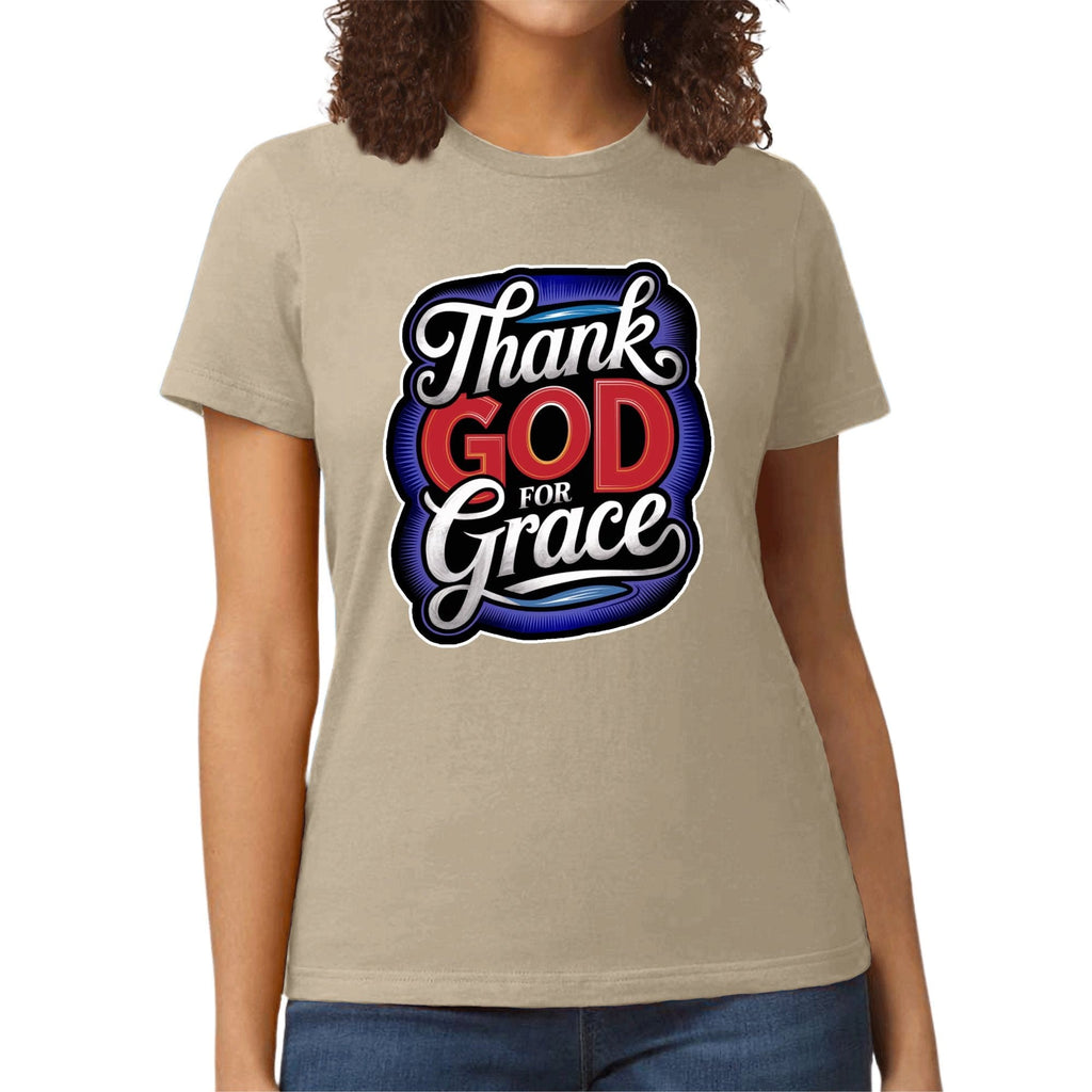 Womens Graphic T-shirt - Thank God for Grace