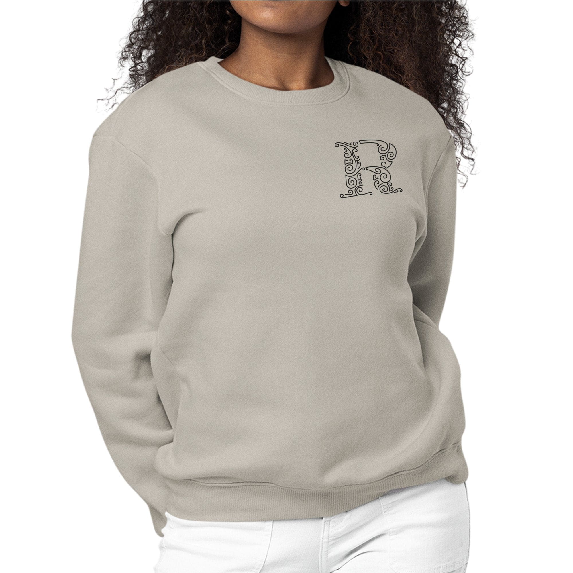 Womens Monogram Sweatshirt - r Initial