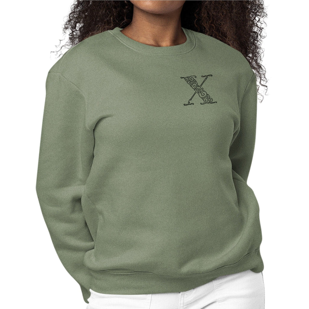 Womens Monogram Sweatshirt - x Initial