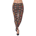 Munsieur Women's Luxury Print Leggings with Crown Design