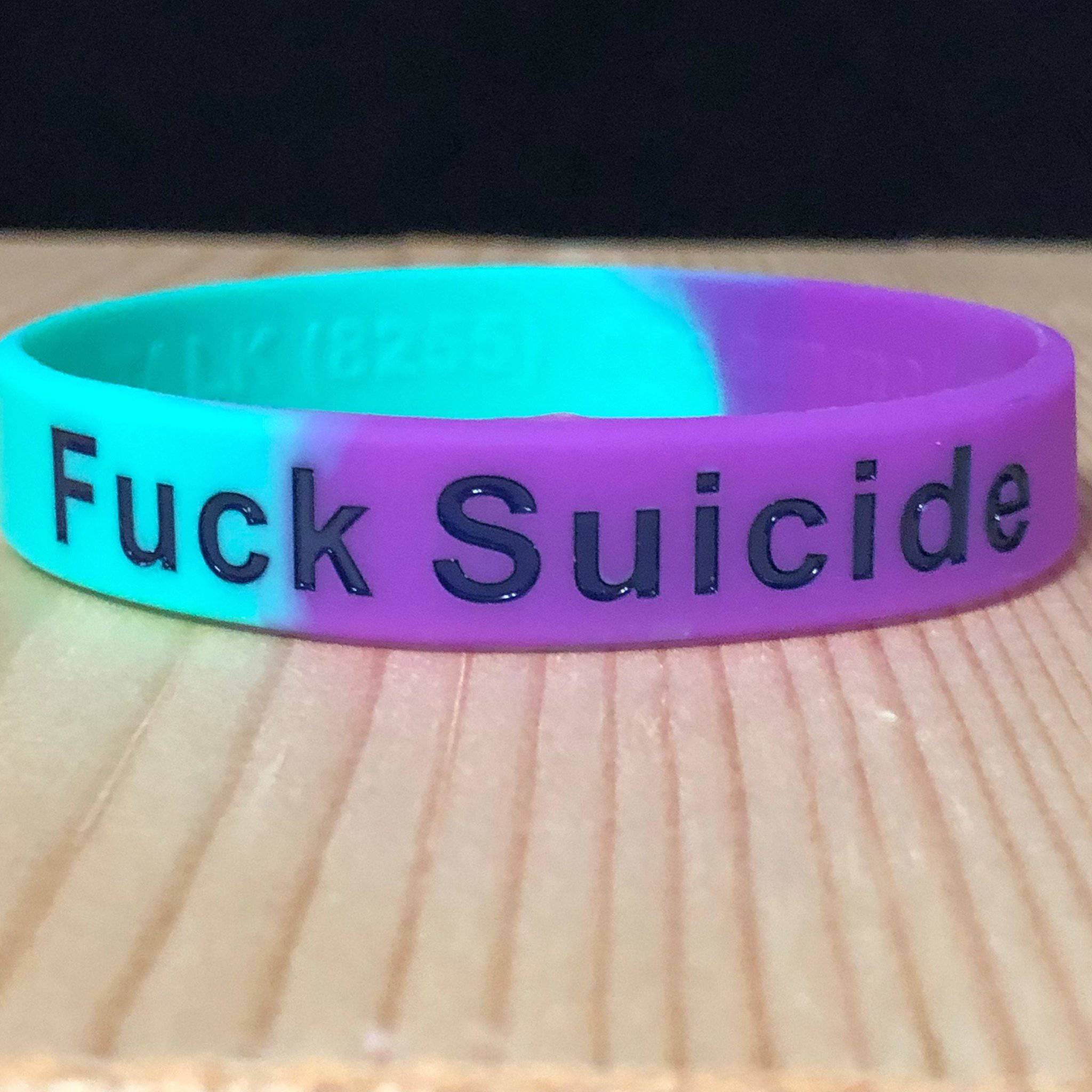 Suicide Awareness Wristband – Color Filled Silicone Mental Health Bracelet Support