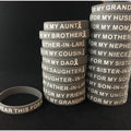 Gray & White I Wear This For My  Wristband