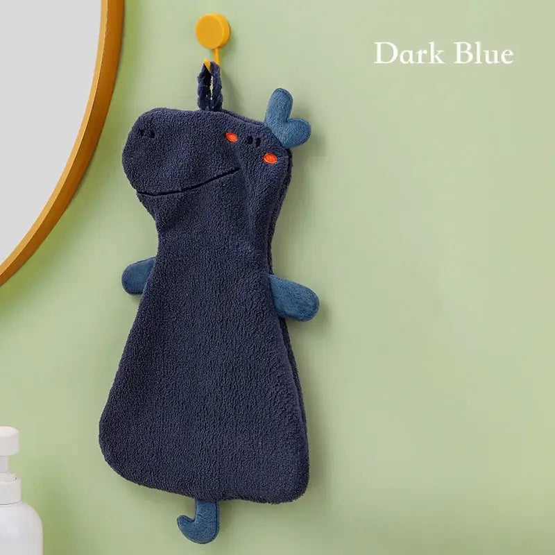 Yellow and gray cartoon animal hand towel kitchen dishcloth