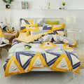 Yellow and light blue carrot cartoon printed bedding set bedroom