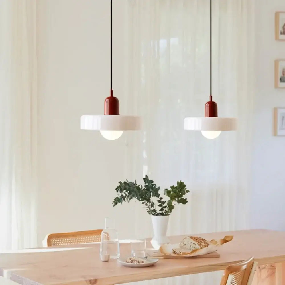 Yellow & olive green nordic canteen chandelier kitchen pendant light