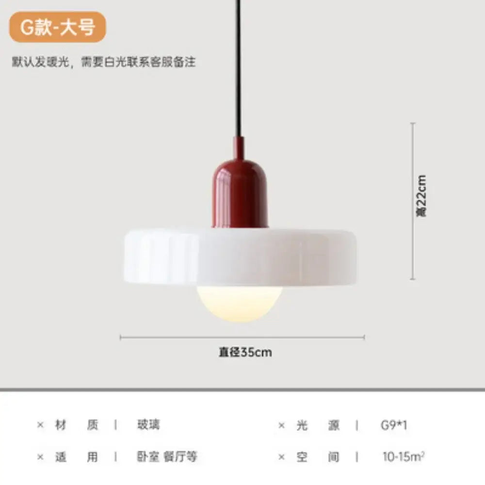 Yellow & olive green nordic canteen chandelier kitchen pendant light