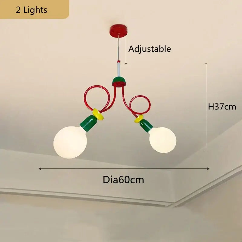 Yellow red & green colorful led floor lamp bedroom art light