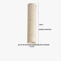 Yellow travertine led ceiling light bedroom textured concrete flush mount