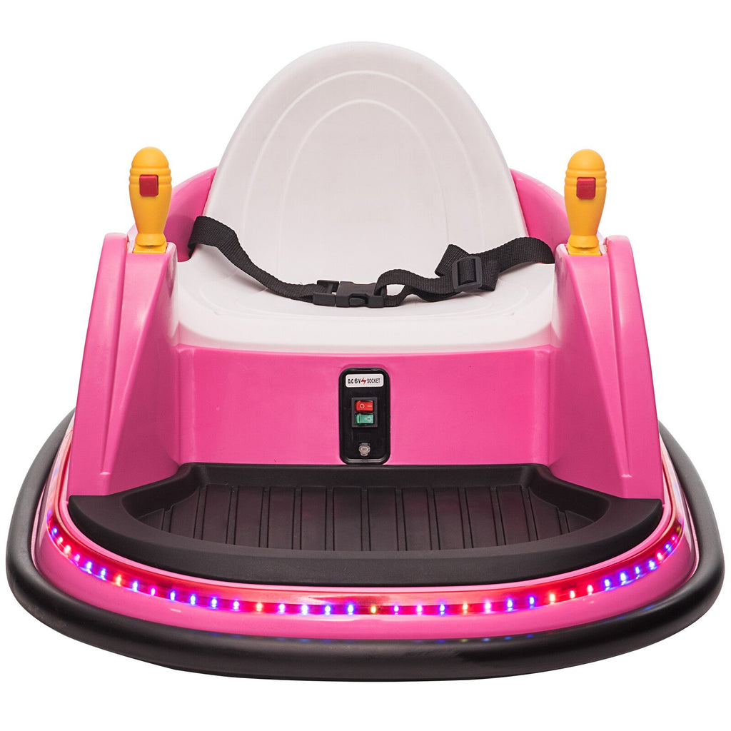 12V Electric Ride-On Bumper Car for Toddlers with 360 Degree Spin and Remote Control