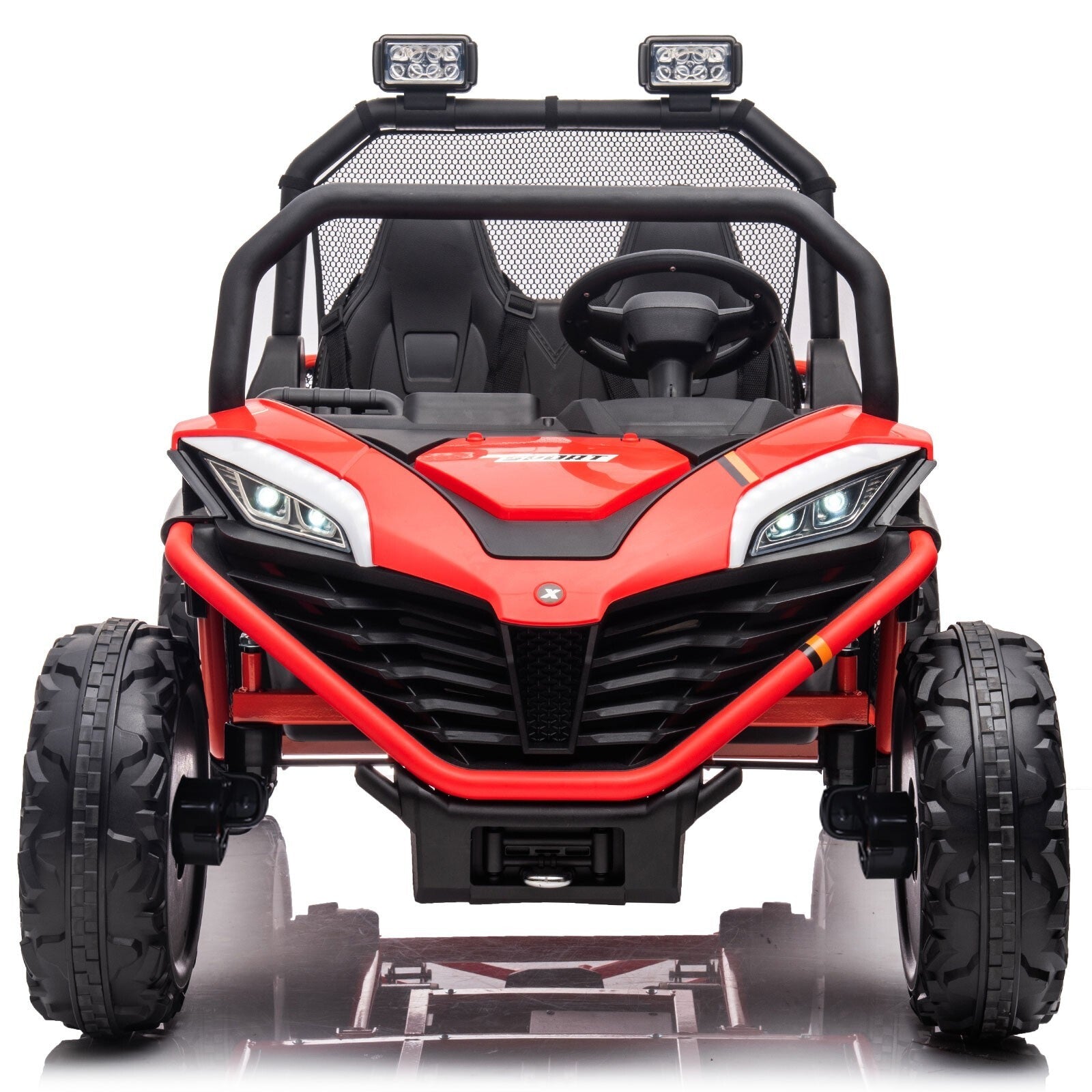 24V Electric 2-Seater Kids Ride-On UTV Truck with 4WD and Remote Control, 4x80W Motors